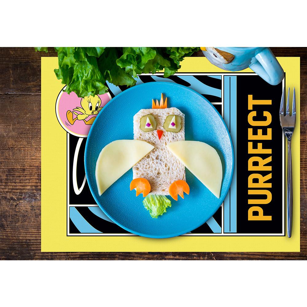 Tweety Teams Çizgi Karakter Pembe Zemin Baskılı Çocuk – 4'lü Amerikan Servis (30x50 cm)