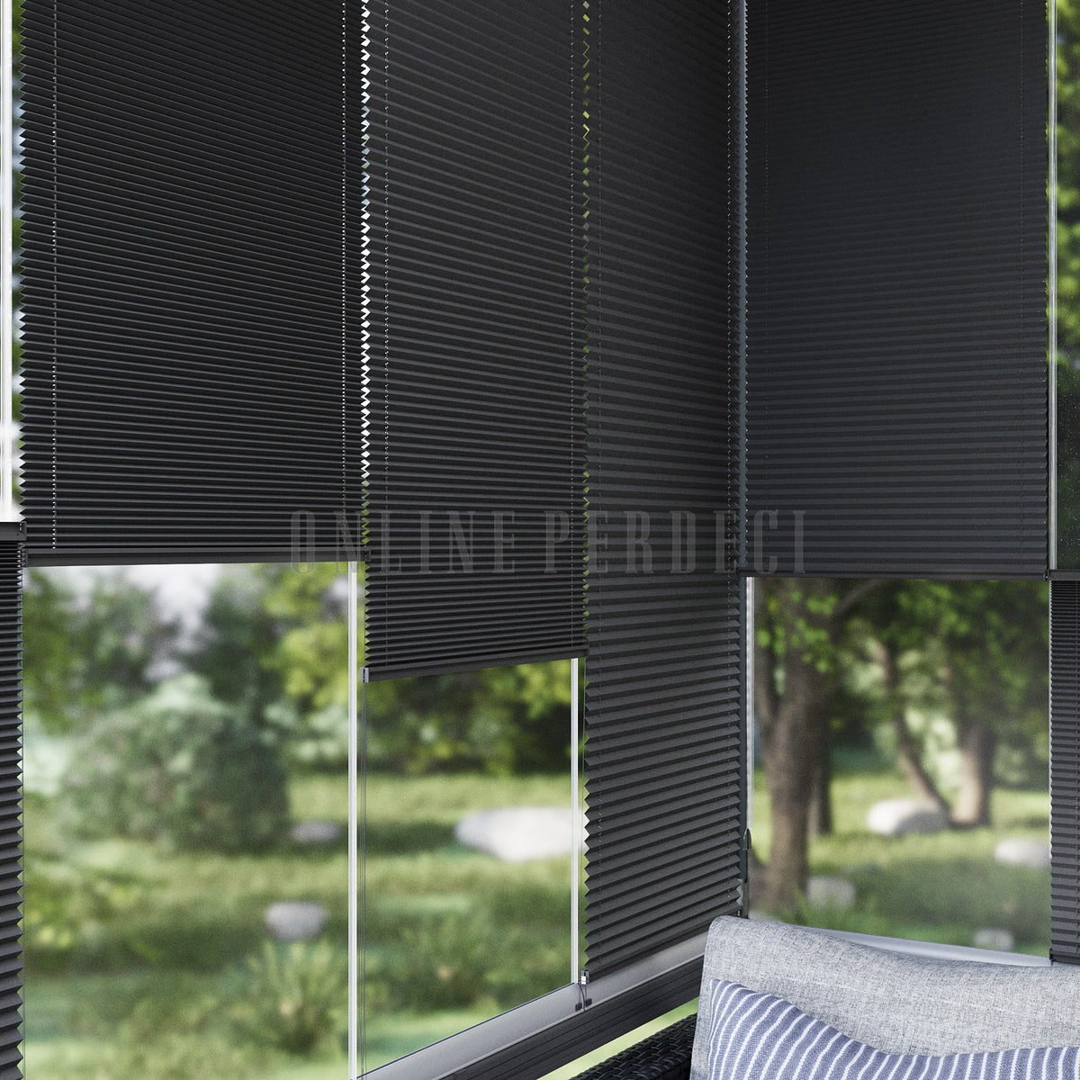 16 MM Blackout Karartma Antrasit Plise Perde