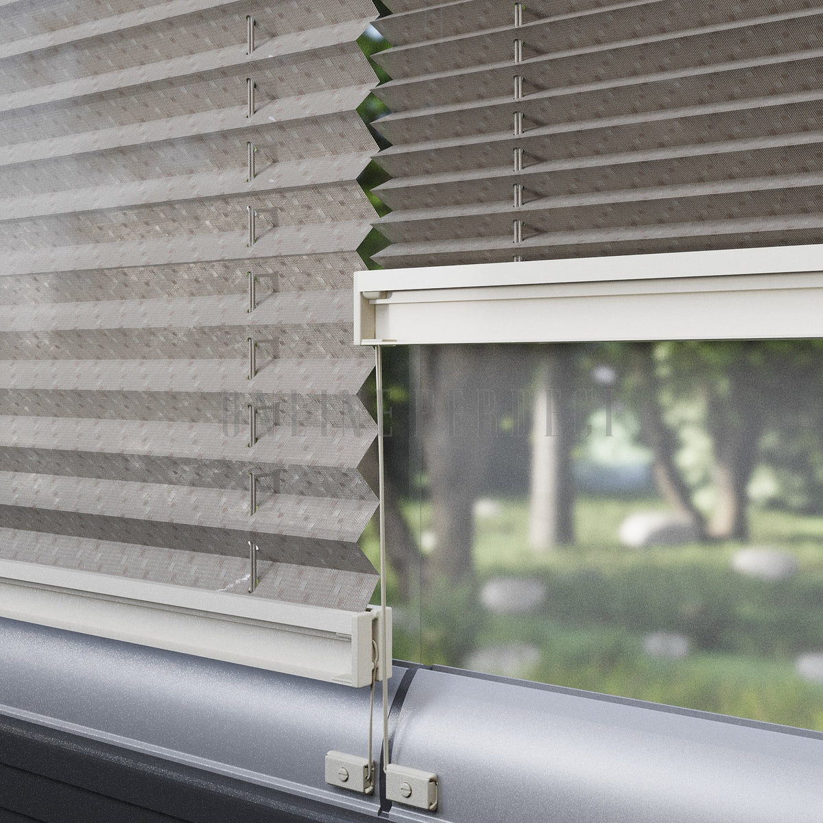 16 MM Desenli Tacta Bej Plise Perde