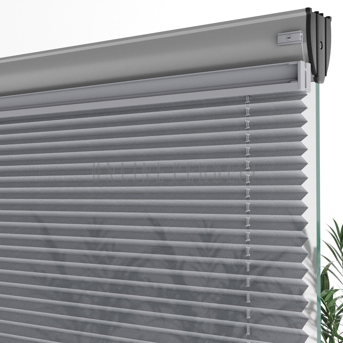 16 MM Desenli Tunca Gri Plise Perde