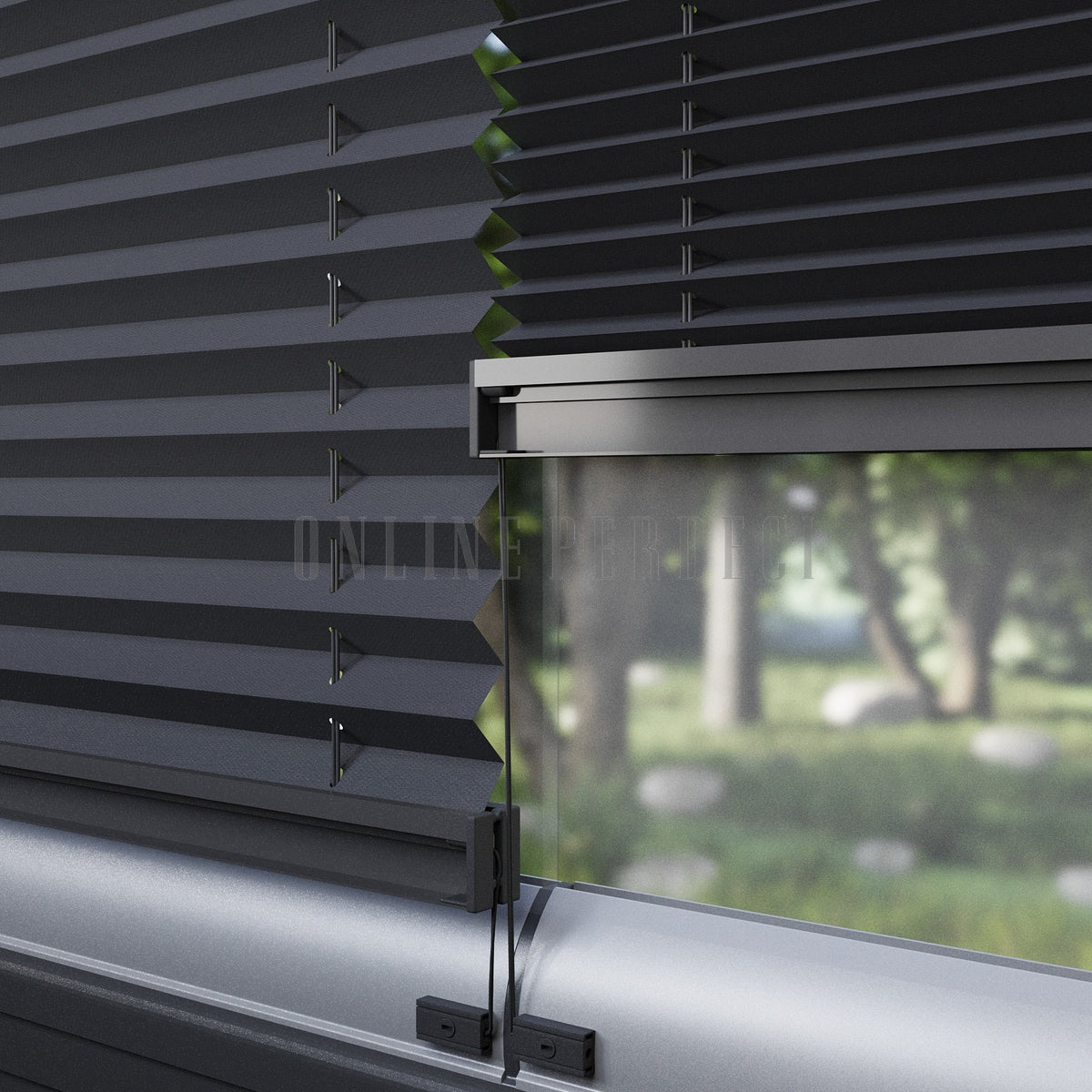 16 MM Dimout Yarı Karartma Antrasit Plise Perde