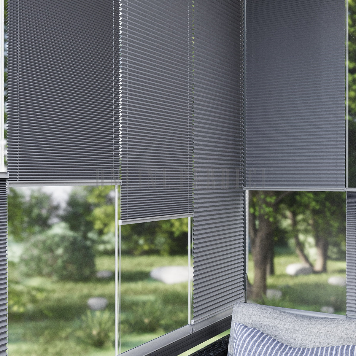 16 MM Dimout Yarı Karartma Gri Plise Perde