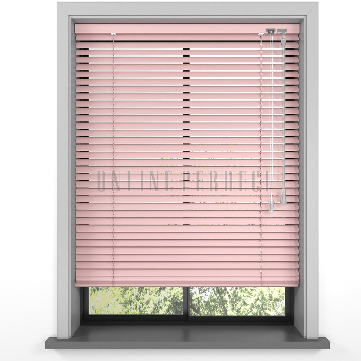 16 MM Mat Pembe Alüminyum Jaluzi