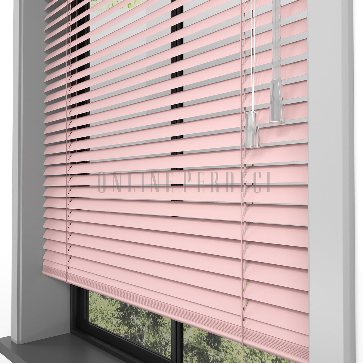 16 MM Mat Pembe Alüminyum Jaluzi