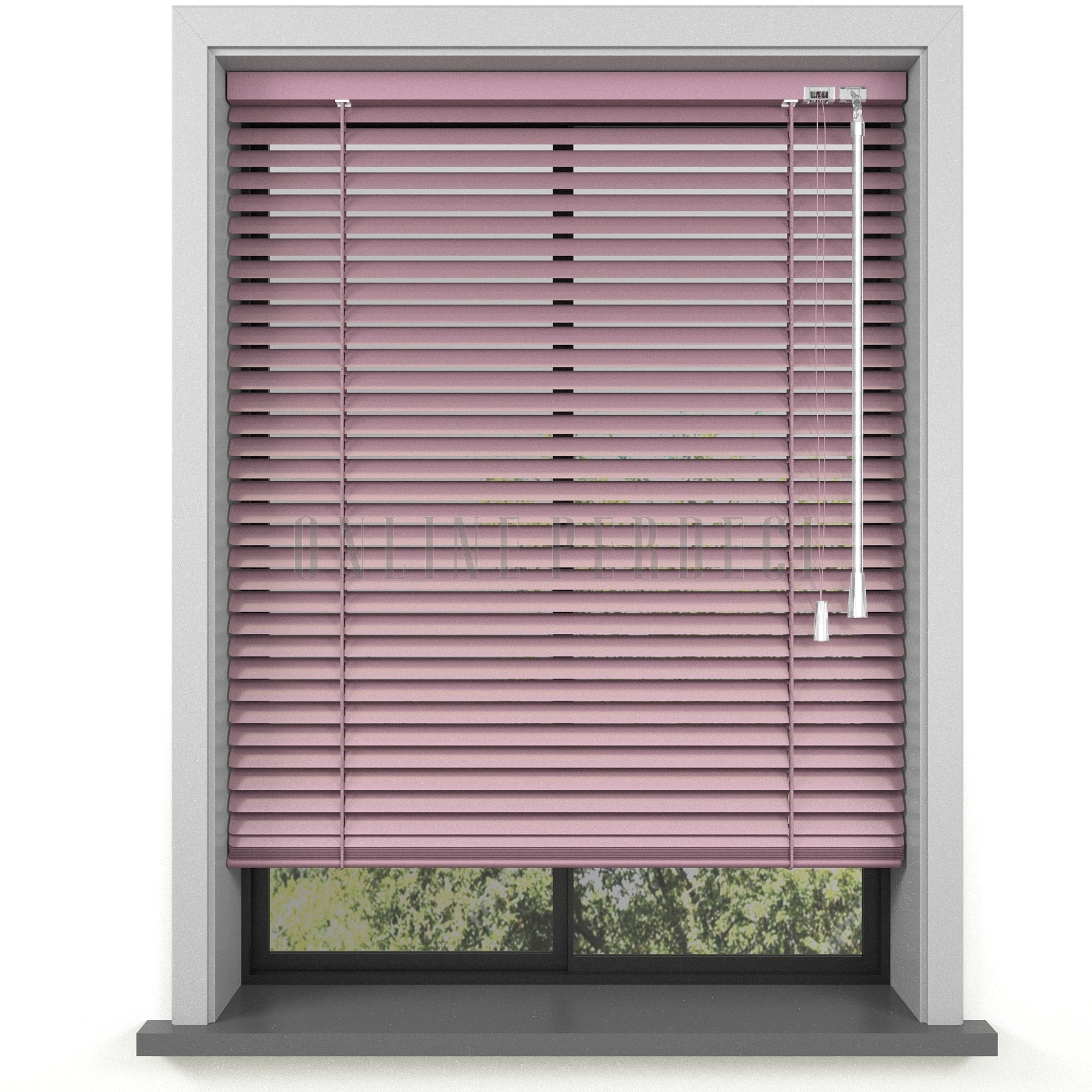 16 MM Toz Pembe Alüminyum Jaluzi