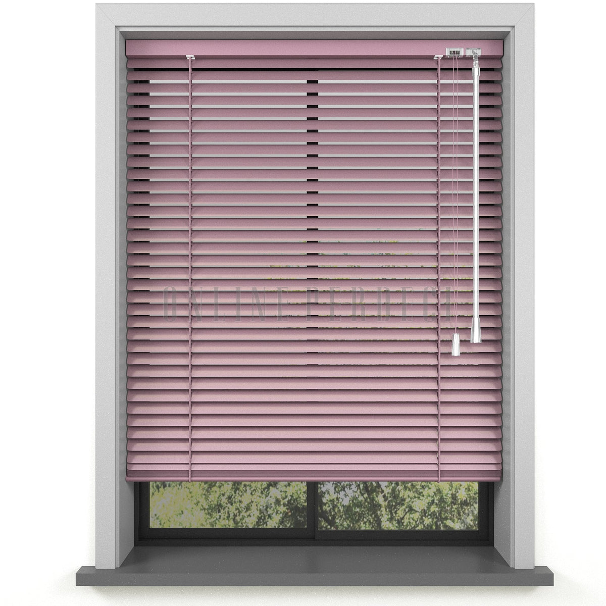 16 MM Toz Pembe Alüminyum Jaluzi