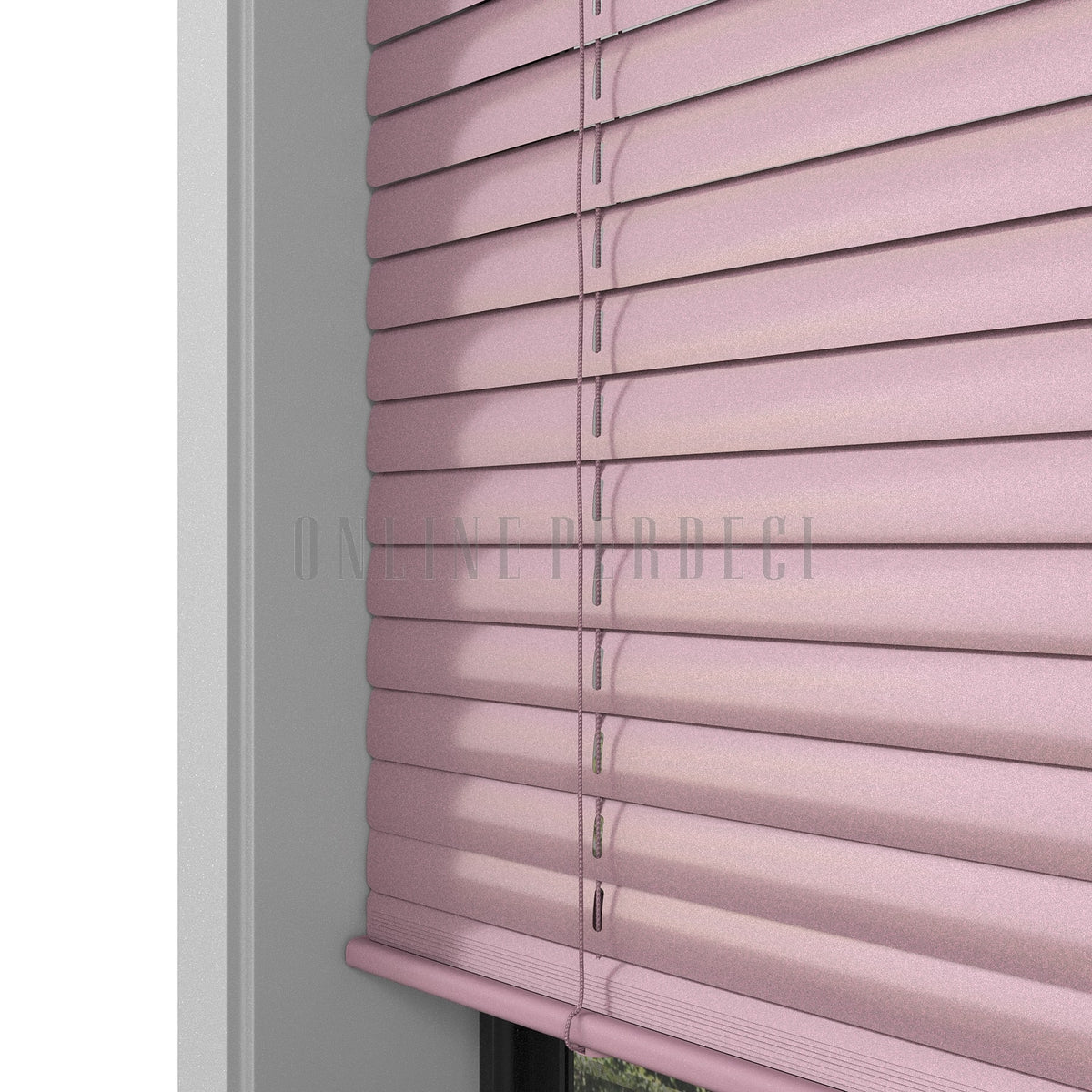 16 MM Toz Pembe Alüminyum Jaluzi