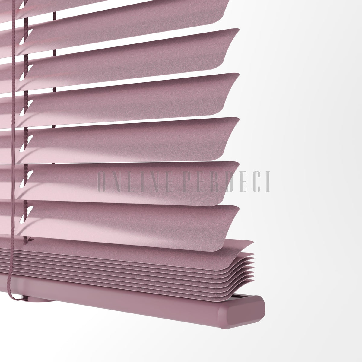 16 MM Toz Pembe Alüminyum Jaluzi