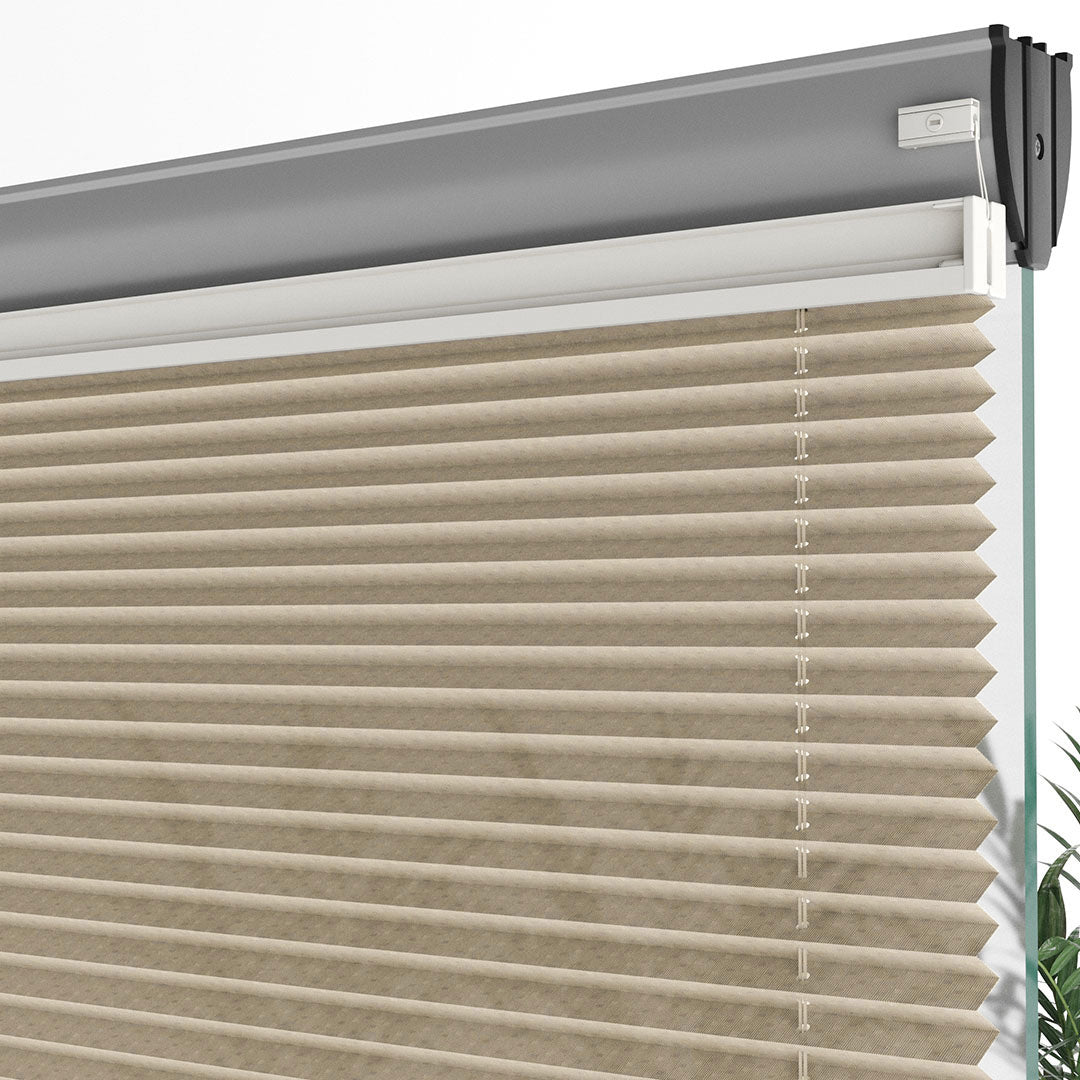 16 MM Desenli Touch Bej Plise Perde