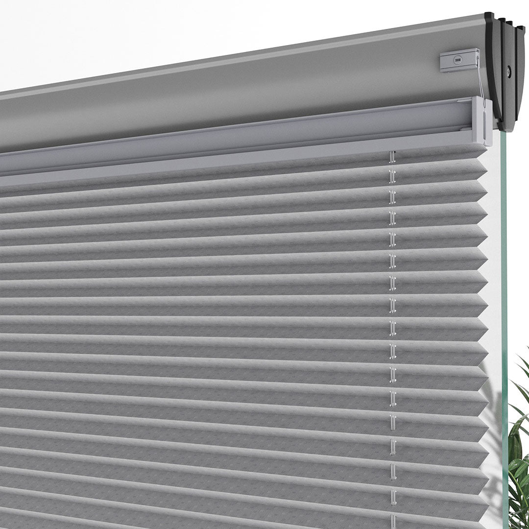 16 MM Desenli Touch Gri Plise Perde