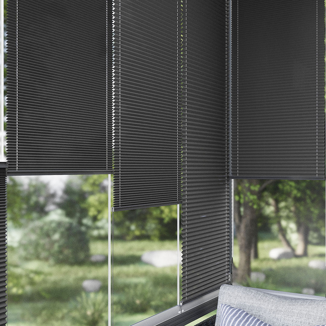 16 MM Pırlanta Antrasit Düz Plise Perde