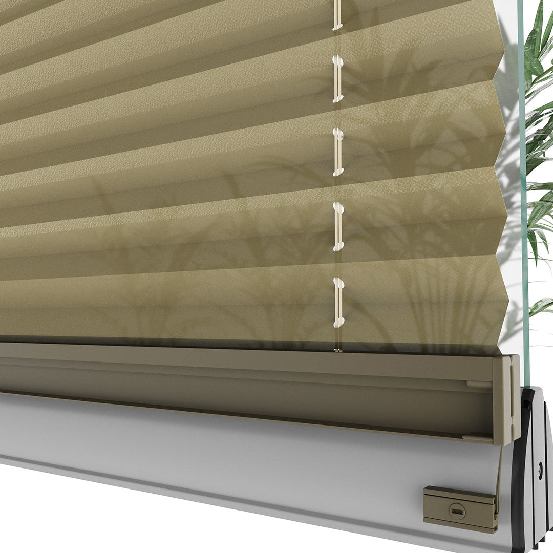 16 MM Pırlanta Bronz Düz Plise Perde