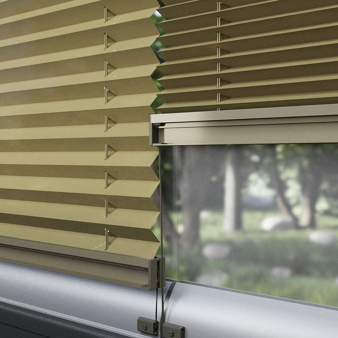 16 MM Pırlanta Bronz Düz Plise Perde