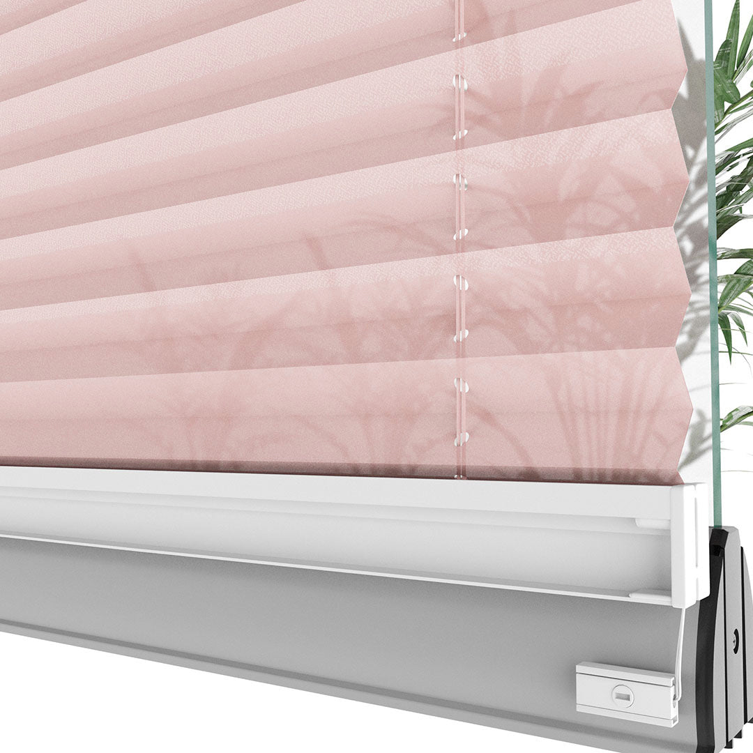 16 MM Pırlanta Pembe Düz Plise Perde