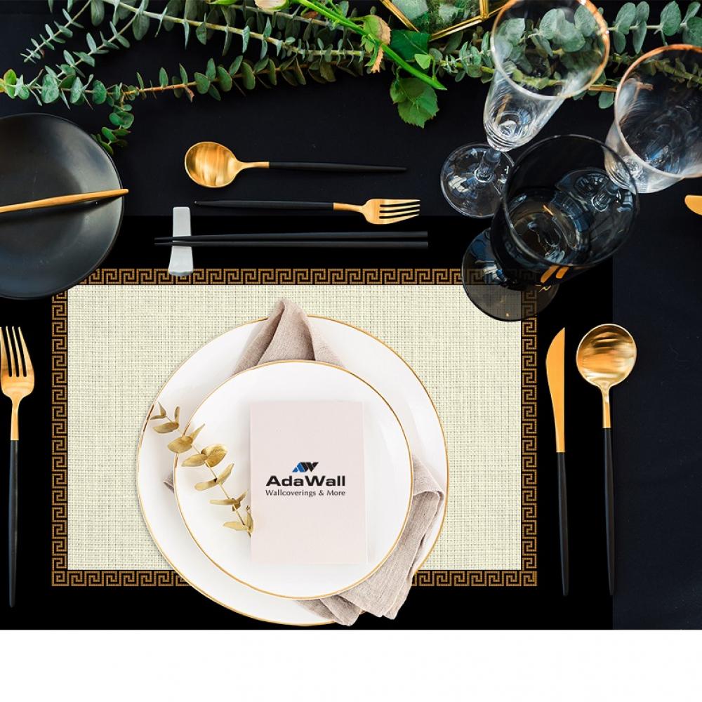 Versace Tarzı Lüks Altın Motifli Lüks – 4'lü Amerikan Servis (30x50 cm)