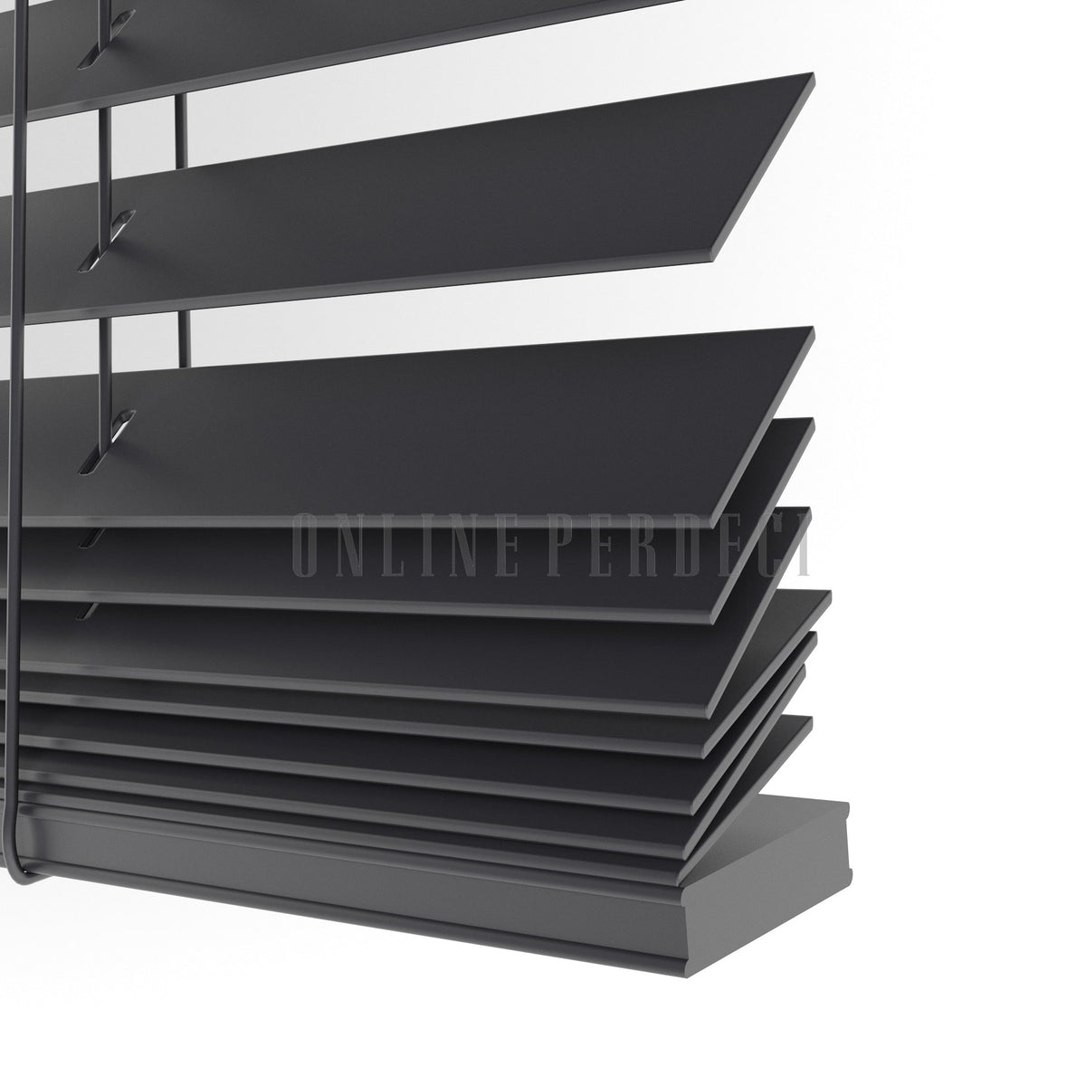 25 MM Lindera Antrasit Ahşap Jaluzi