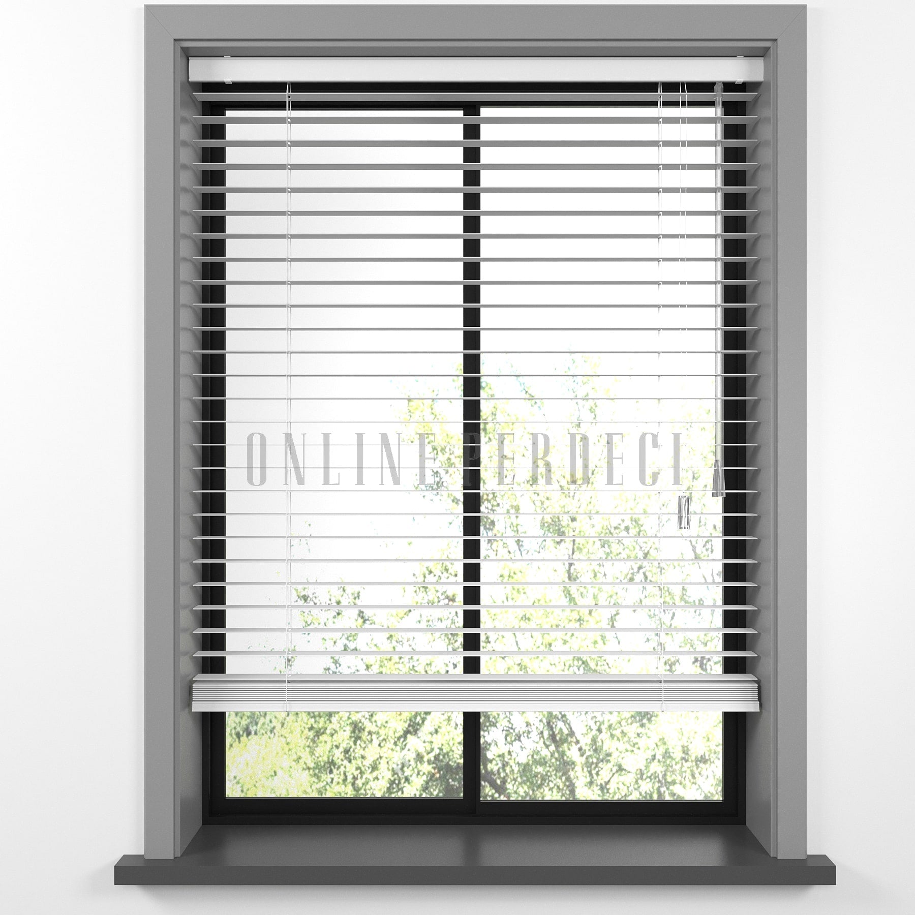 25 MM Lindera Beyaz Ahşap Jaluzi