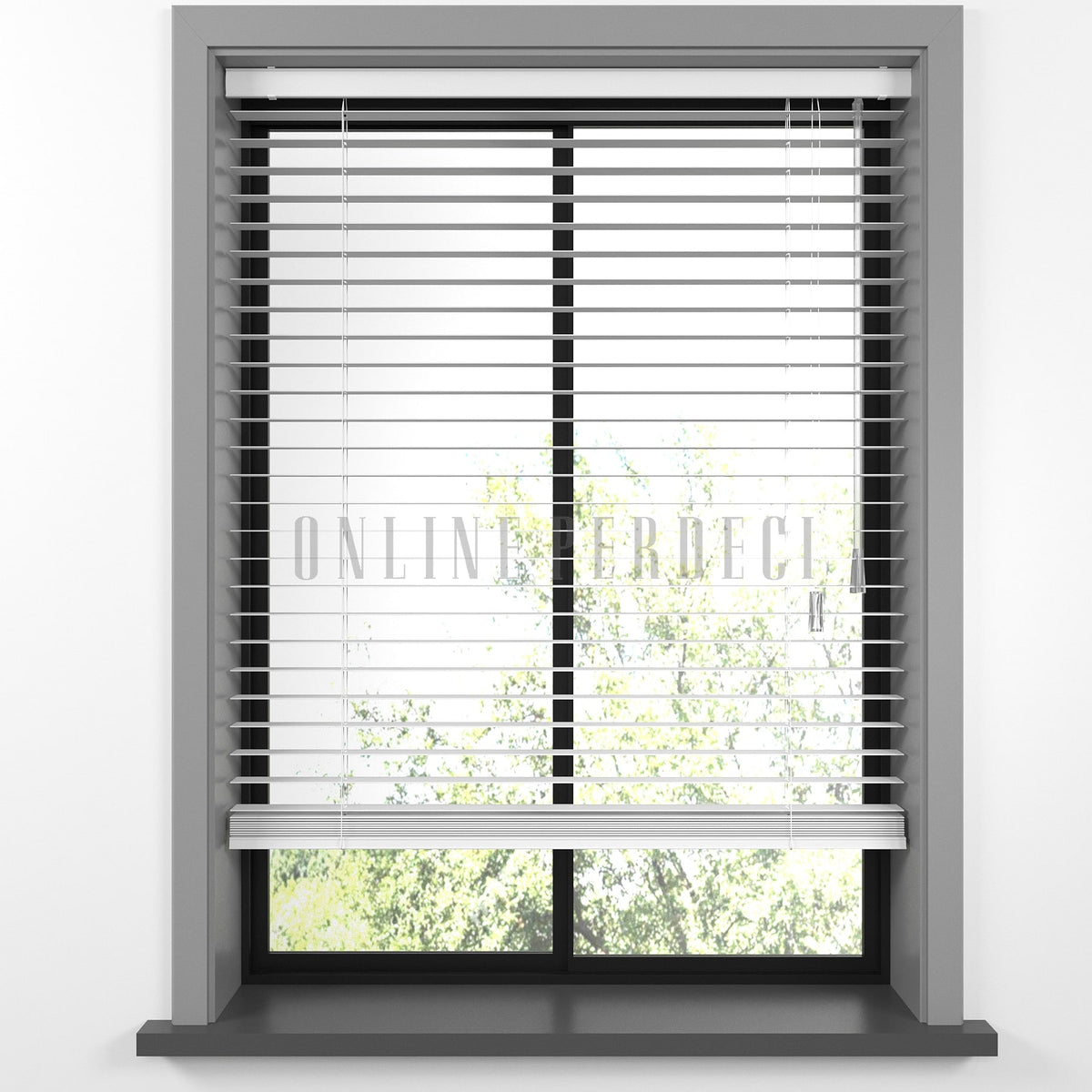25 MM Lindera Beyaz Ahşap Jaluzi