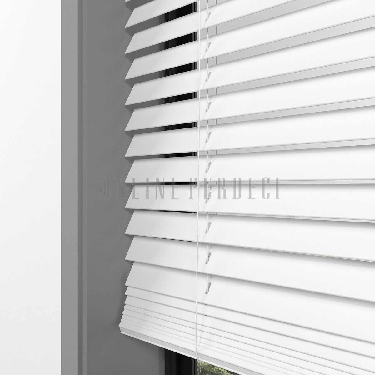 25 MM Lindera Beyaz Ahşap Jaluzi