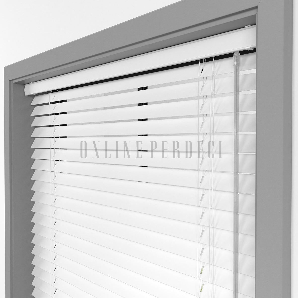 25 MM Lindera Beyaz Ahşap Jaluzi