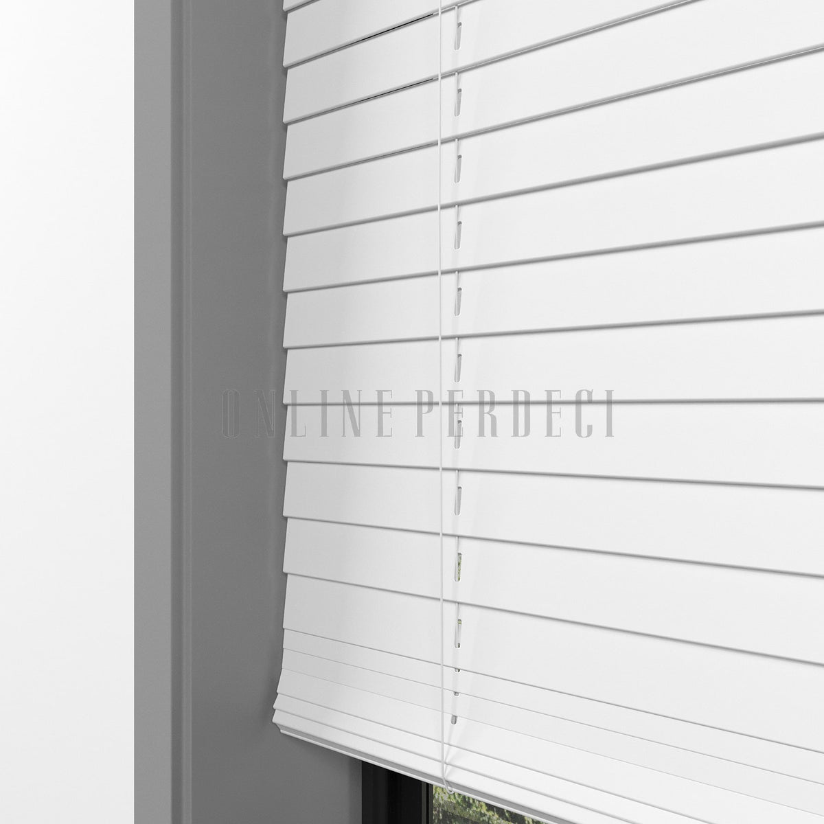 25 MM Lindera Beyaz Ahşap Jaluzi