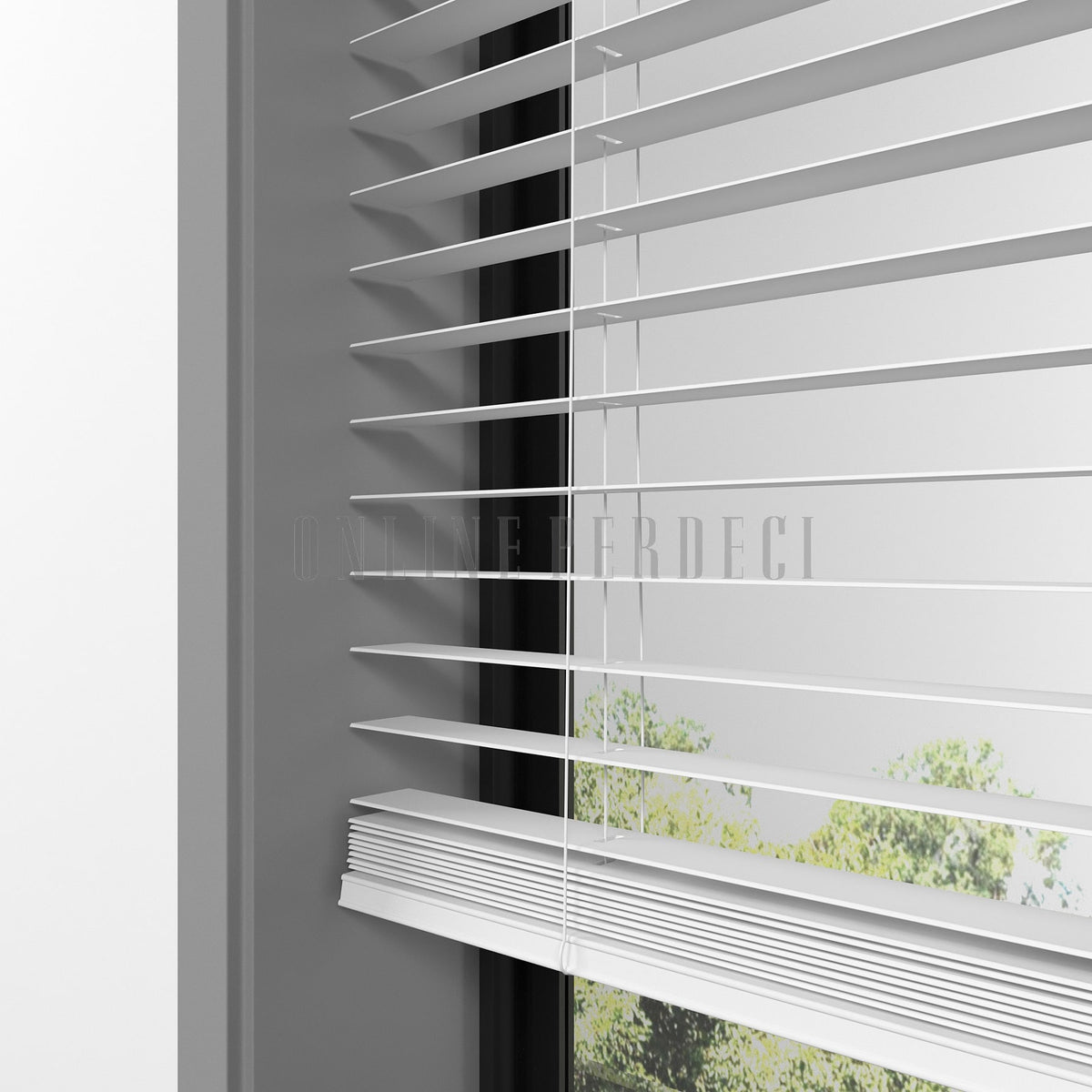 25 MM Lindera Beyaz Ahşap Jaluzi