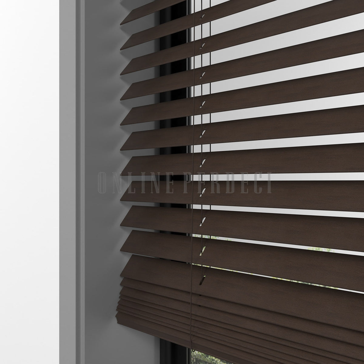 25 MM Lindera Ceviz Walnut Ahşap Jaluzi