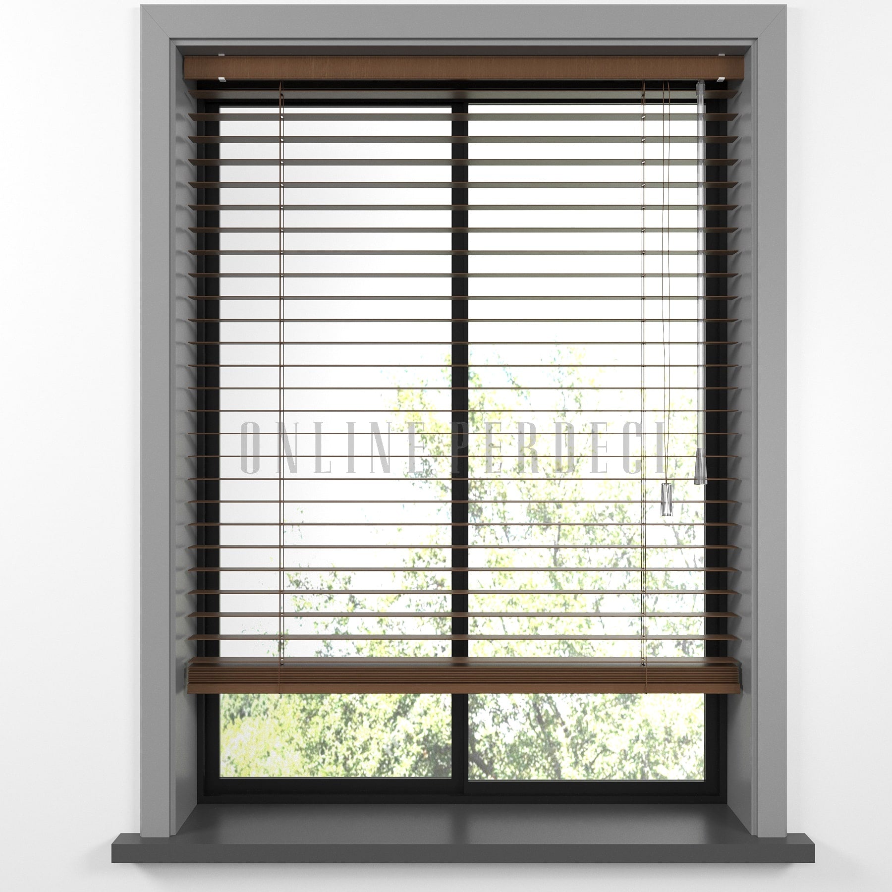 25 MM Lindera Cherry Ahşap Jaluzi