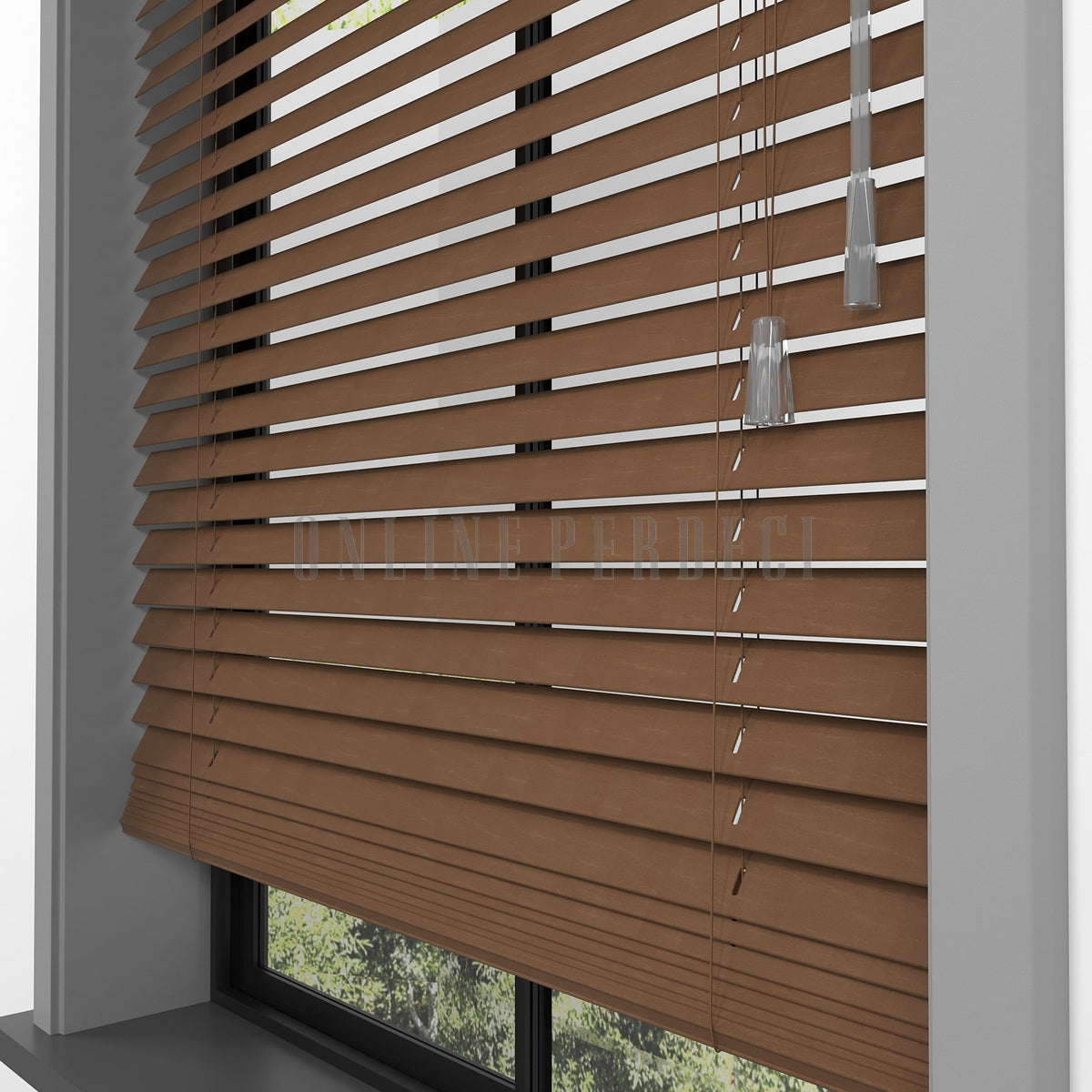 25 MM Lindera Cherry Ahşap Jaluzi