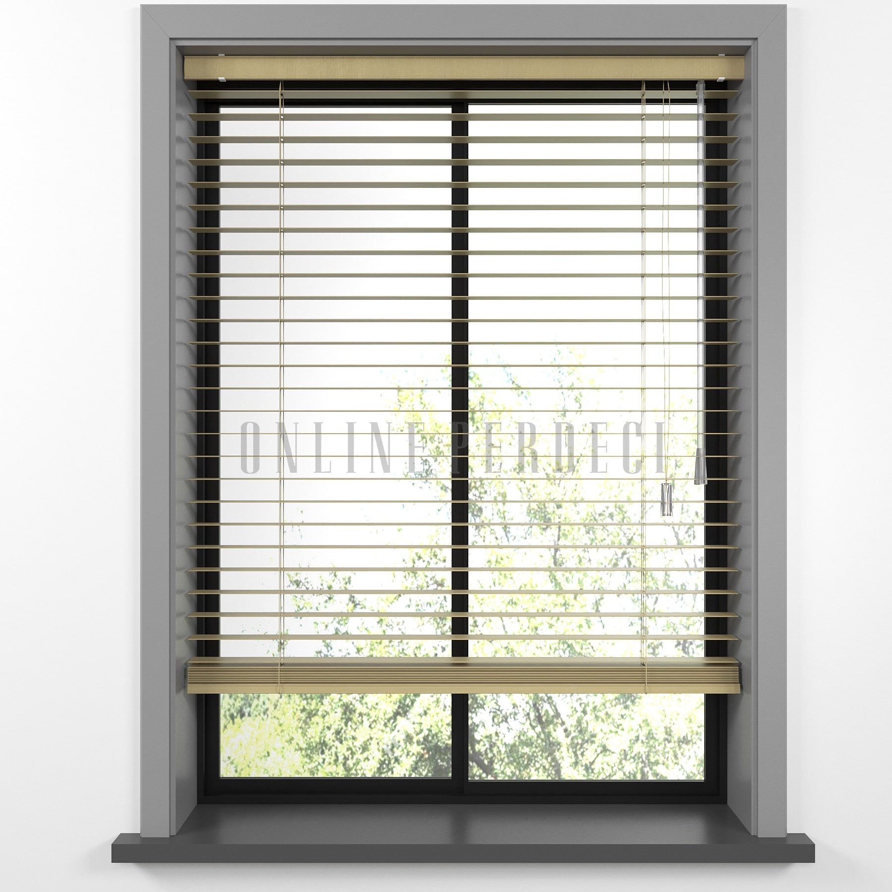 25 MM Lindera Naturel Ahşap Jaluzi