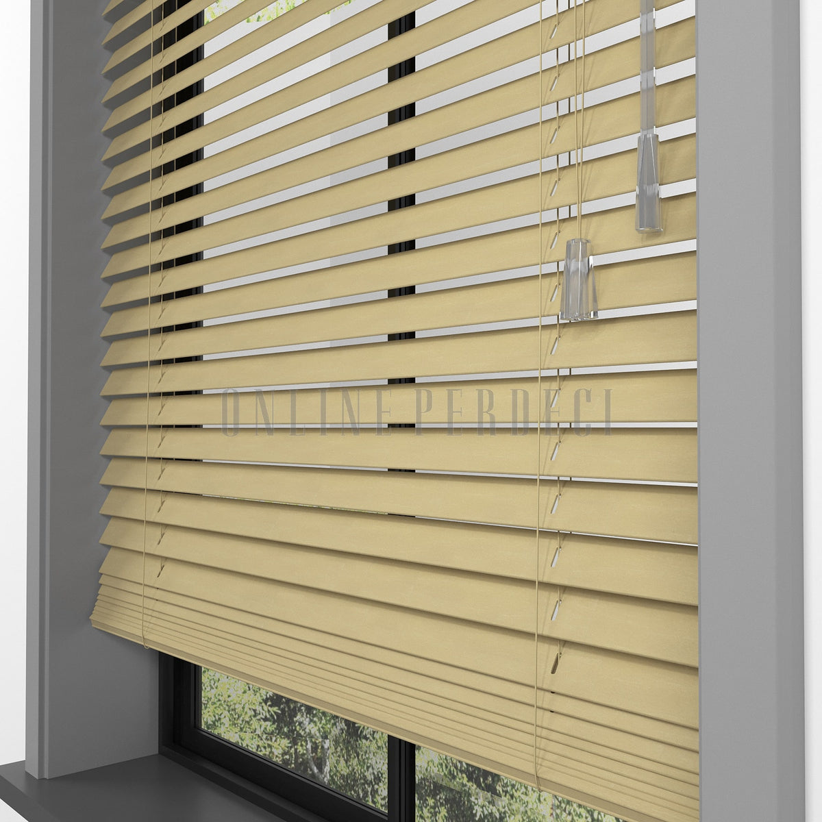 25 MM Lindera Naturel Ahşap Jaluzi