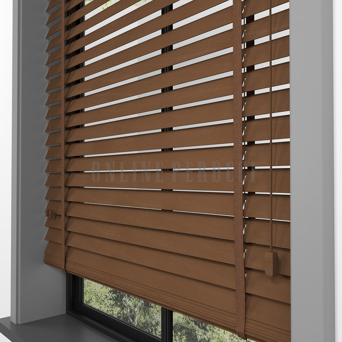 35 MM Lindera Cherry Ahşap Jaluzi