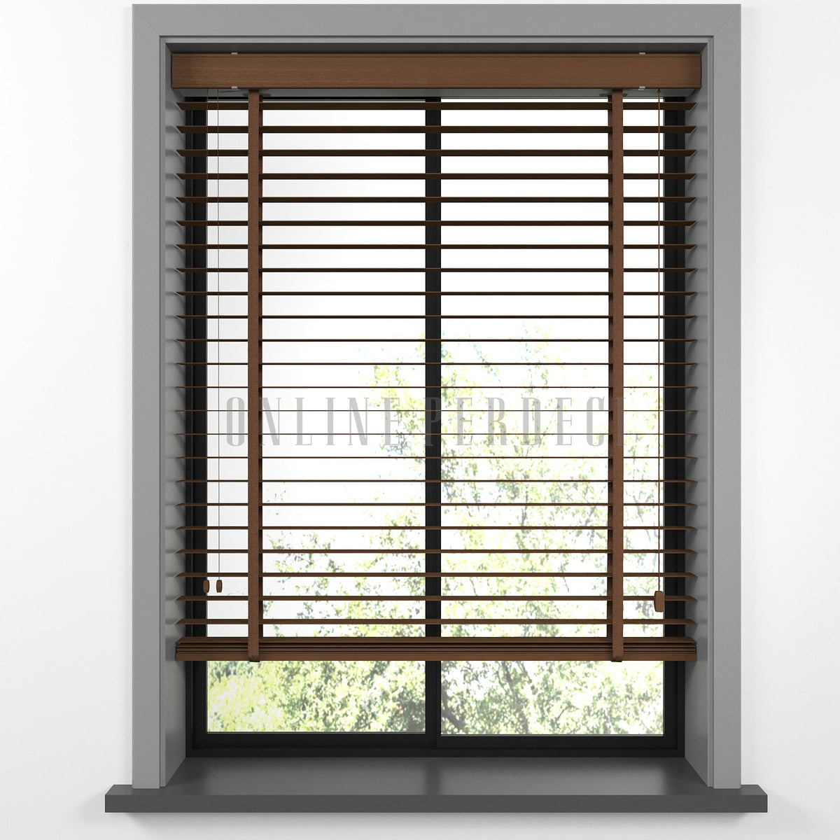 35 MM Lindera Cherry Ahşap Jaluzi