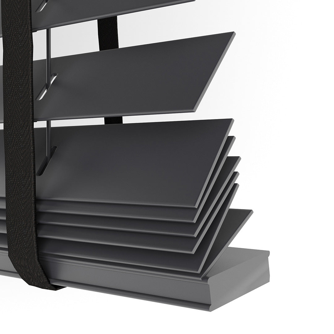 35 MM Ihlamur Antrasit Ahşap Jaluzi