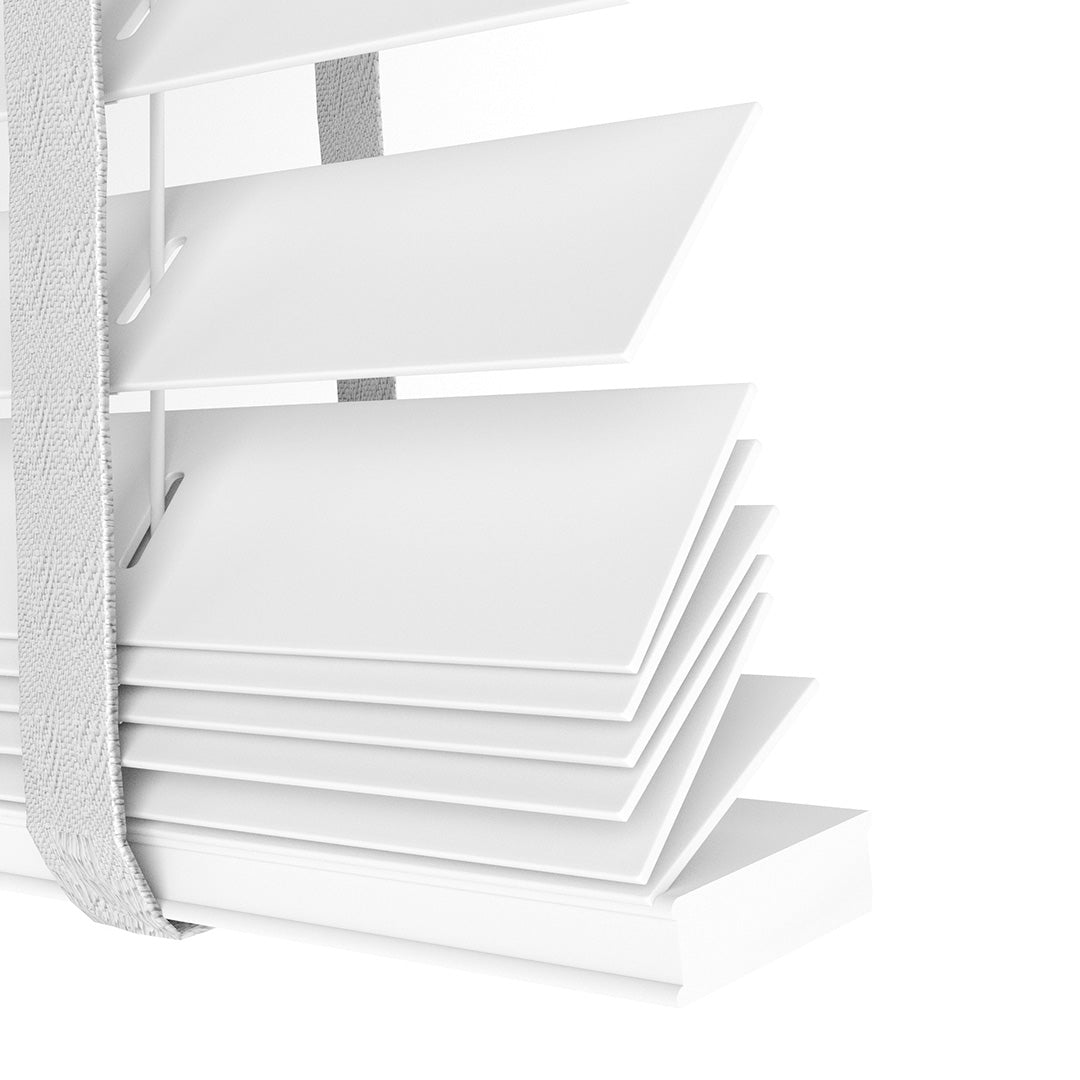 35 MM Ihlamur Ağacı Beyaz Ahşap Jaluzi