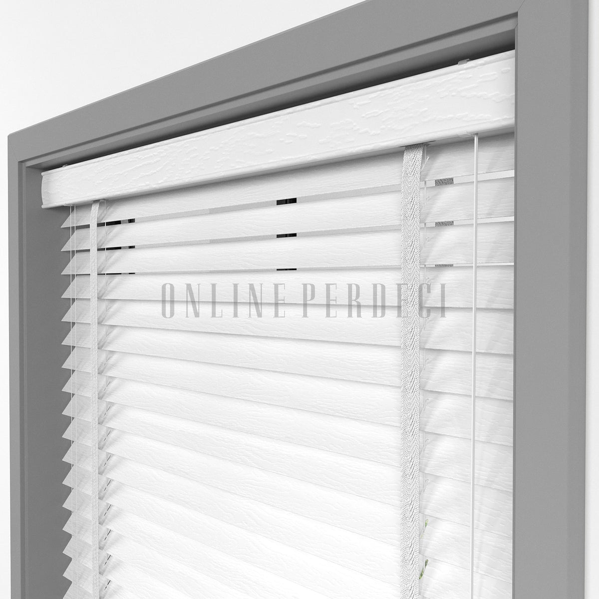 50 MM Kavelo Snow Beyaz Ahşap Jaluzi