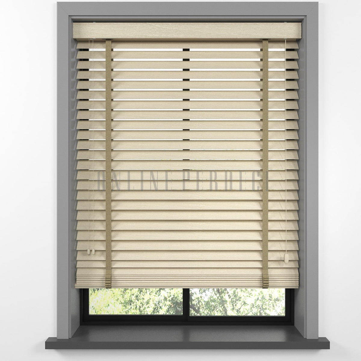 50 MM Lindera Beech Ahşap Jaluzi