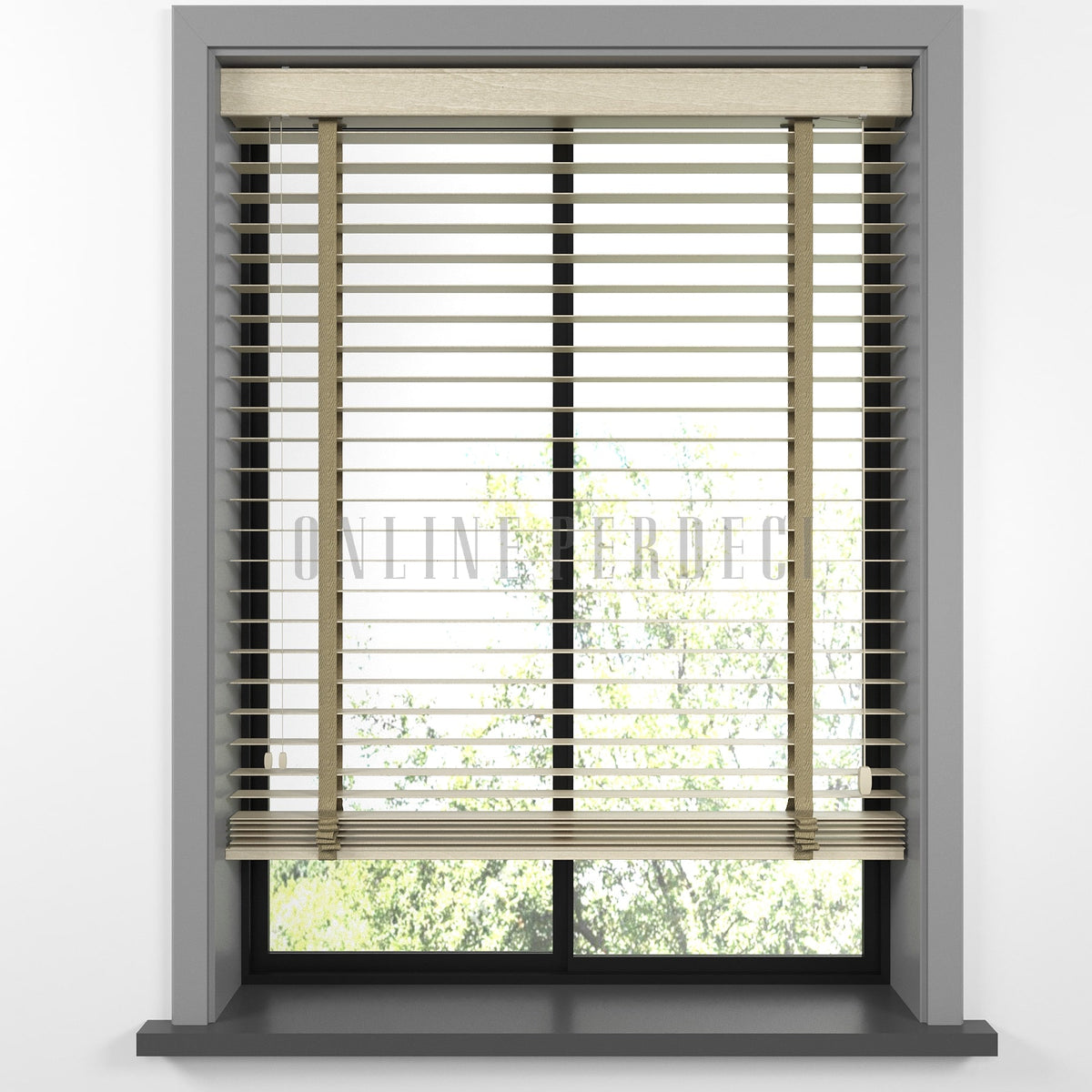 50 MM Lindera Beech Ahşap Jaluzi