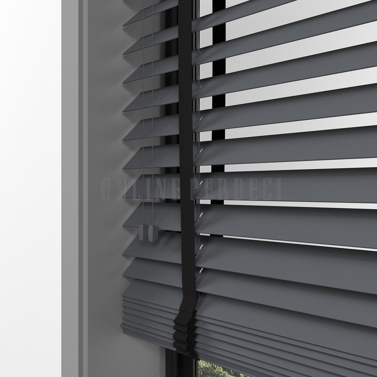 50 MM Lindera Füme Ahşap Jaluzi