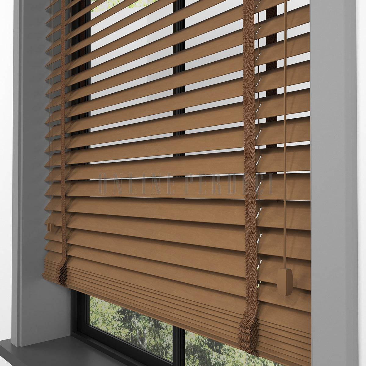 50 MM Lindera Golden Oak Ahşap Jaluzi