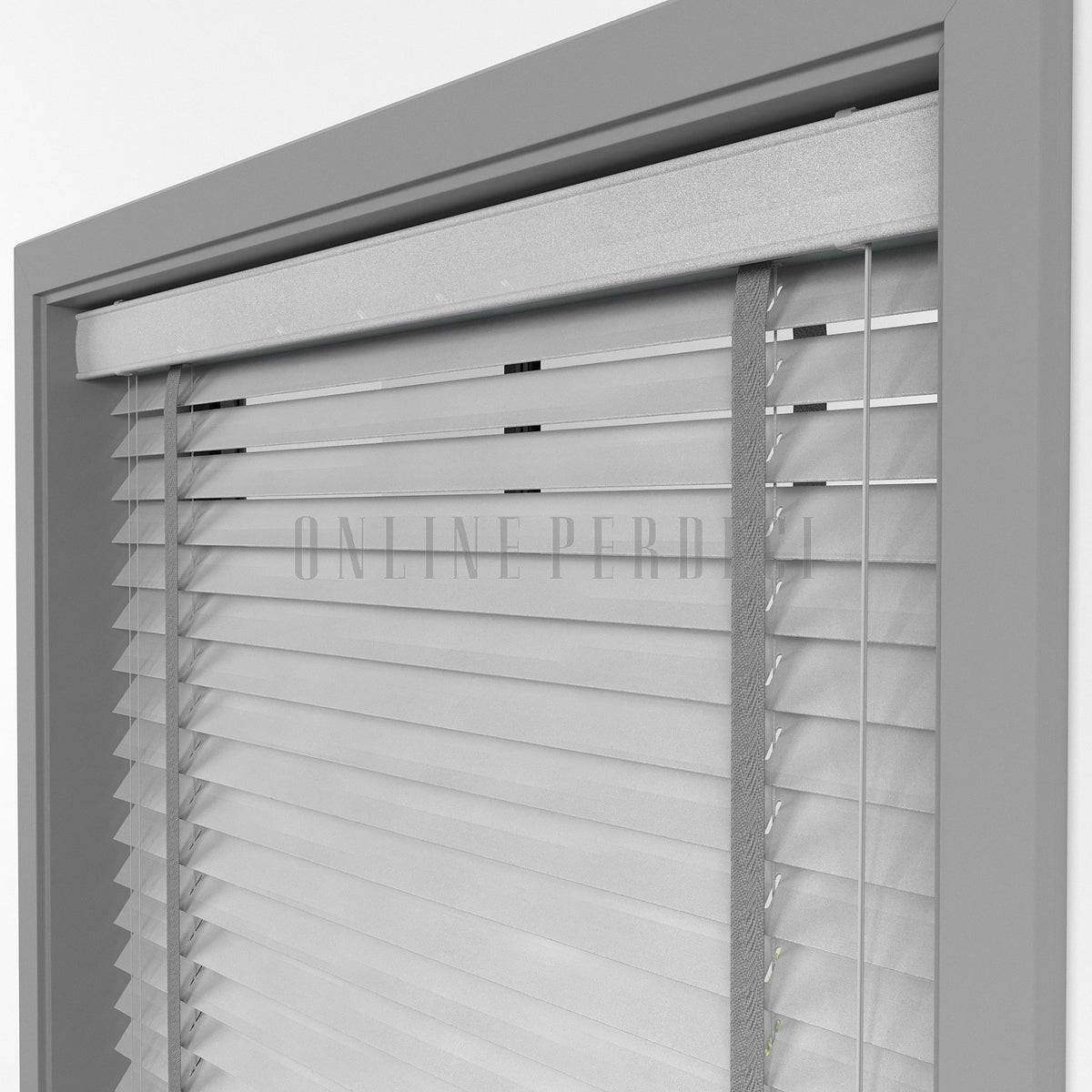 50 MM Lindera Gri Ahşap Jaluzi