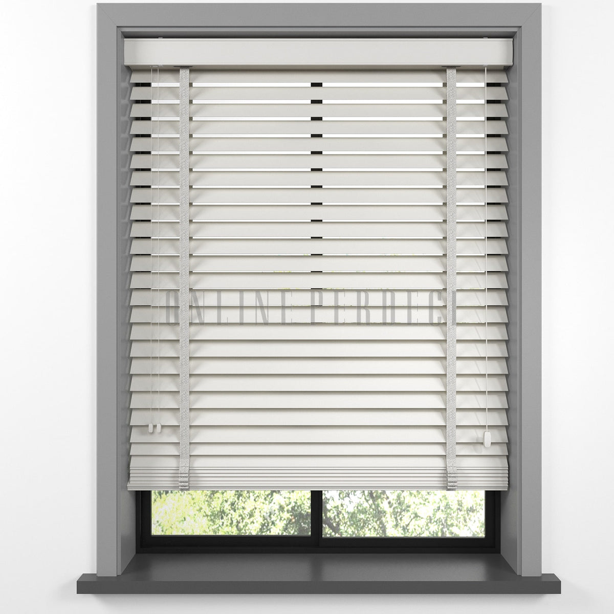 50 MM Lindera Krem Ahşap Jaluzi