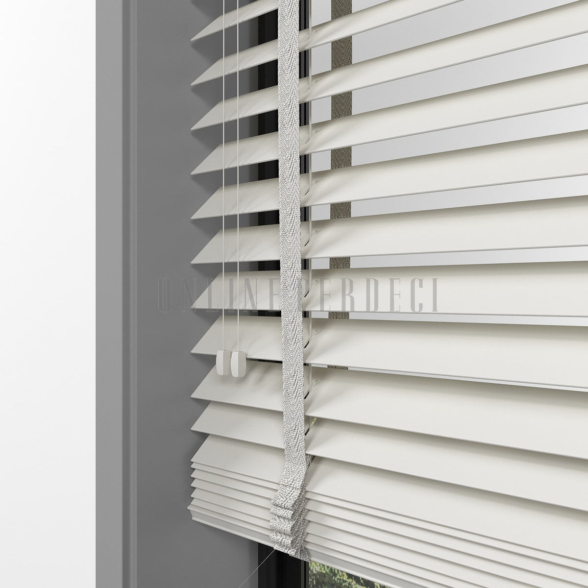 50 MM Lindera Krem Ahşap Jaluzi