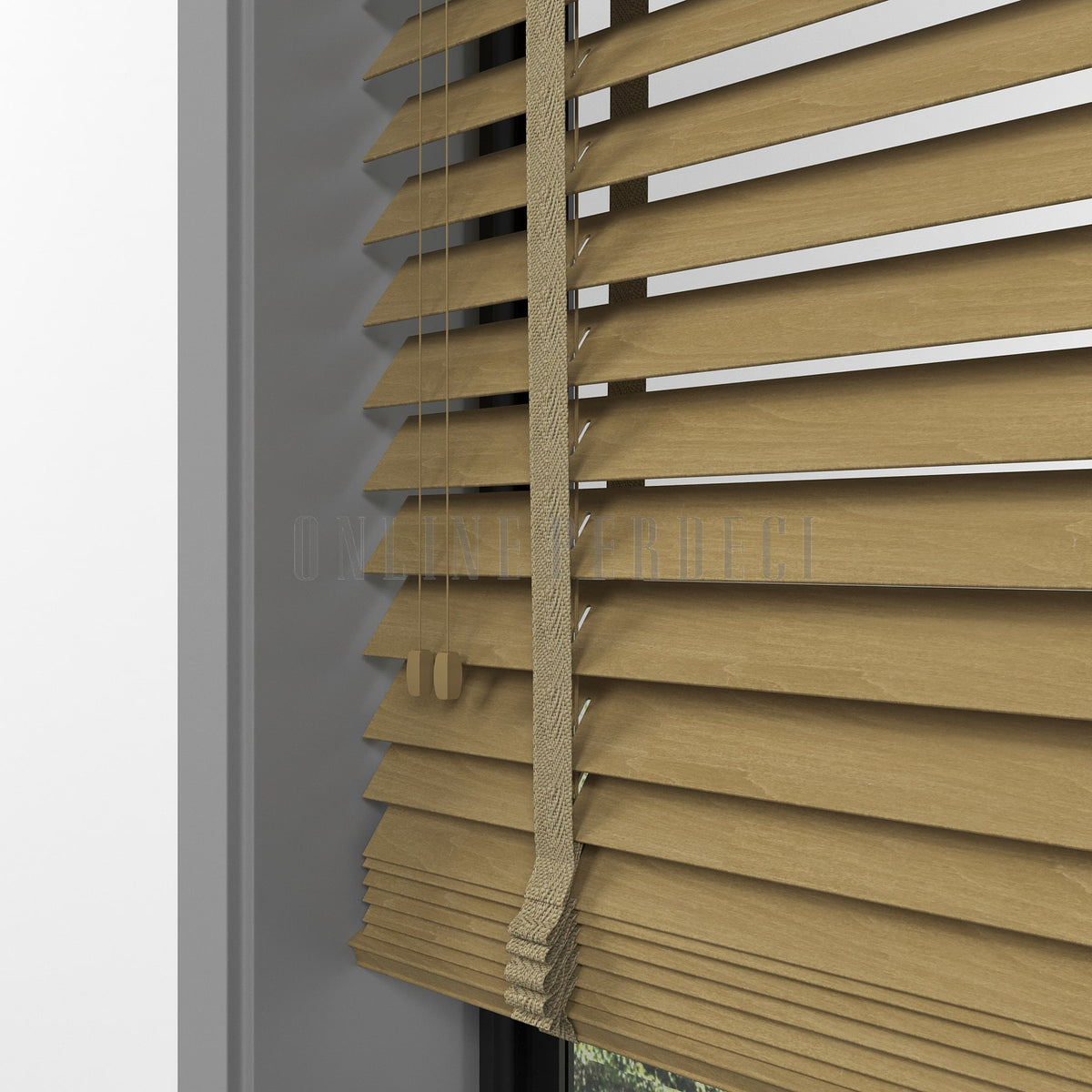 50 MM Lindera Maple Ahşap Jaluzi