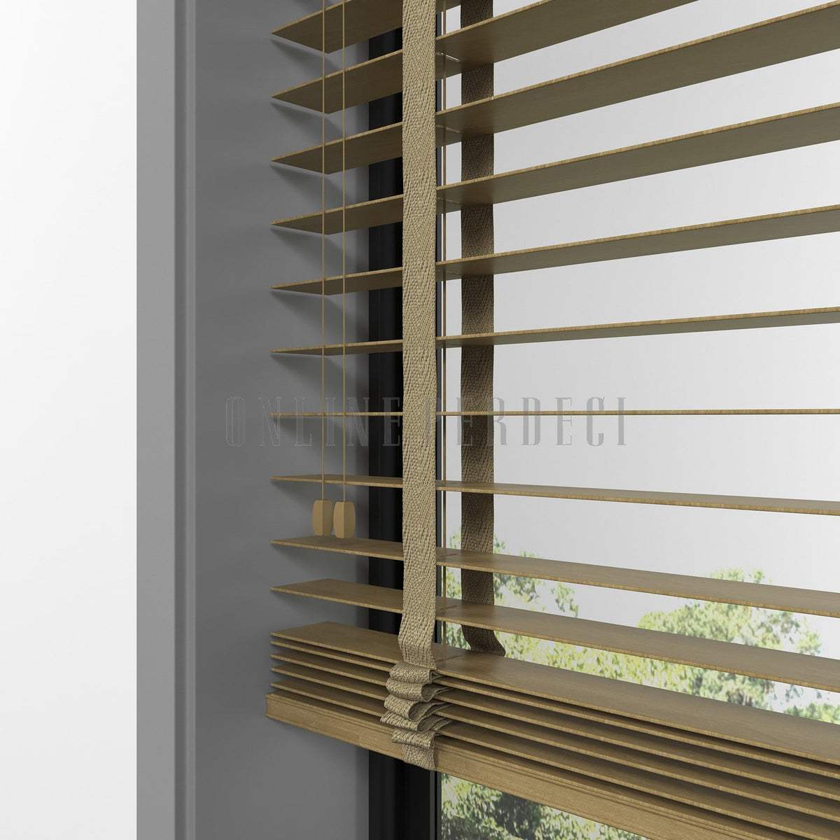 50 MM Lindera Maple Ahşap Jaluzi