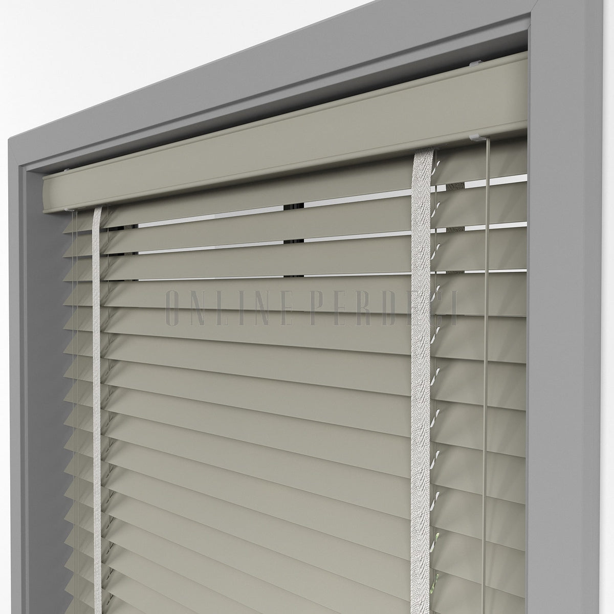 50 MM Lindera Taupe Ahşap Jaluzi
