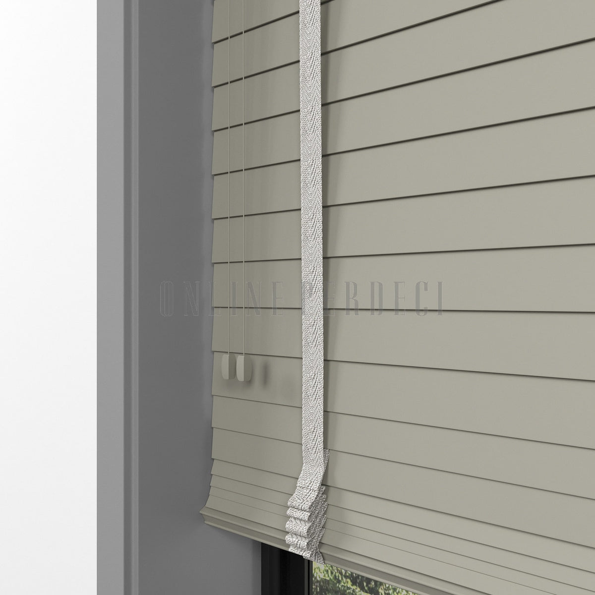 50 MM Lindera Taupe Ahşap Jaluzi