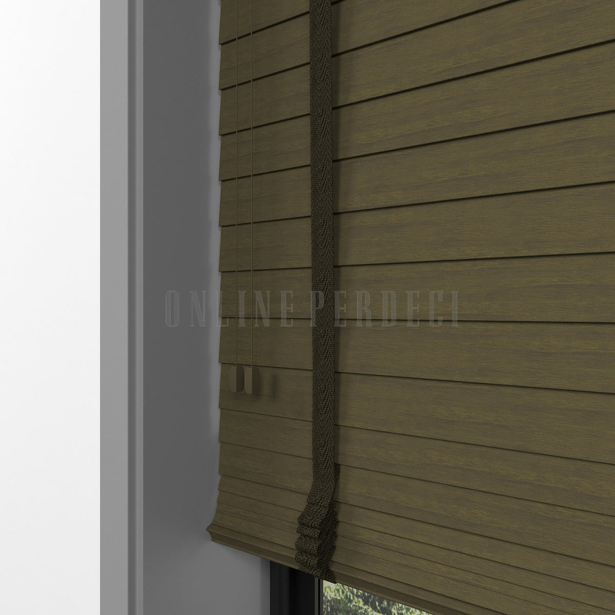 50 MM Ormanis Chestnut Ahşap Jaluzi