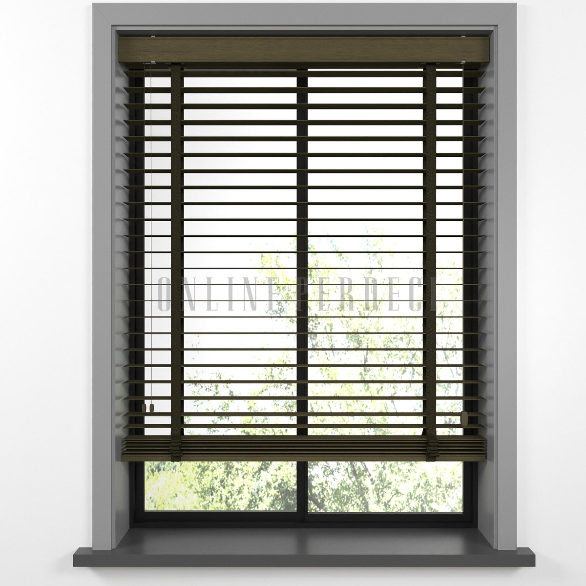 50 MM Ormanis Chestnut Ahşap Jaluzi