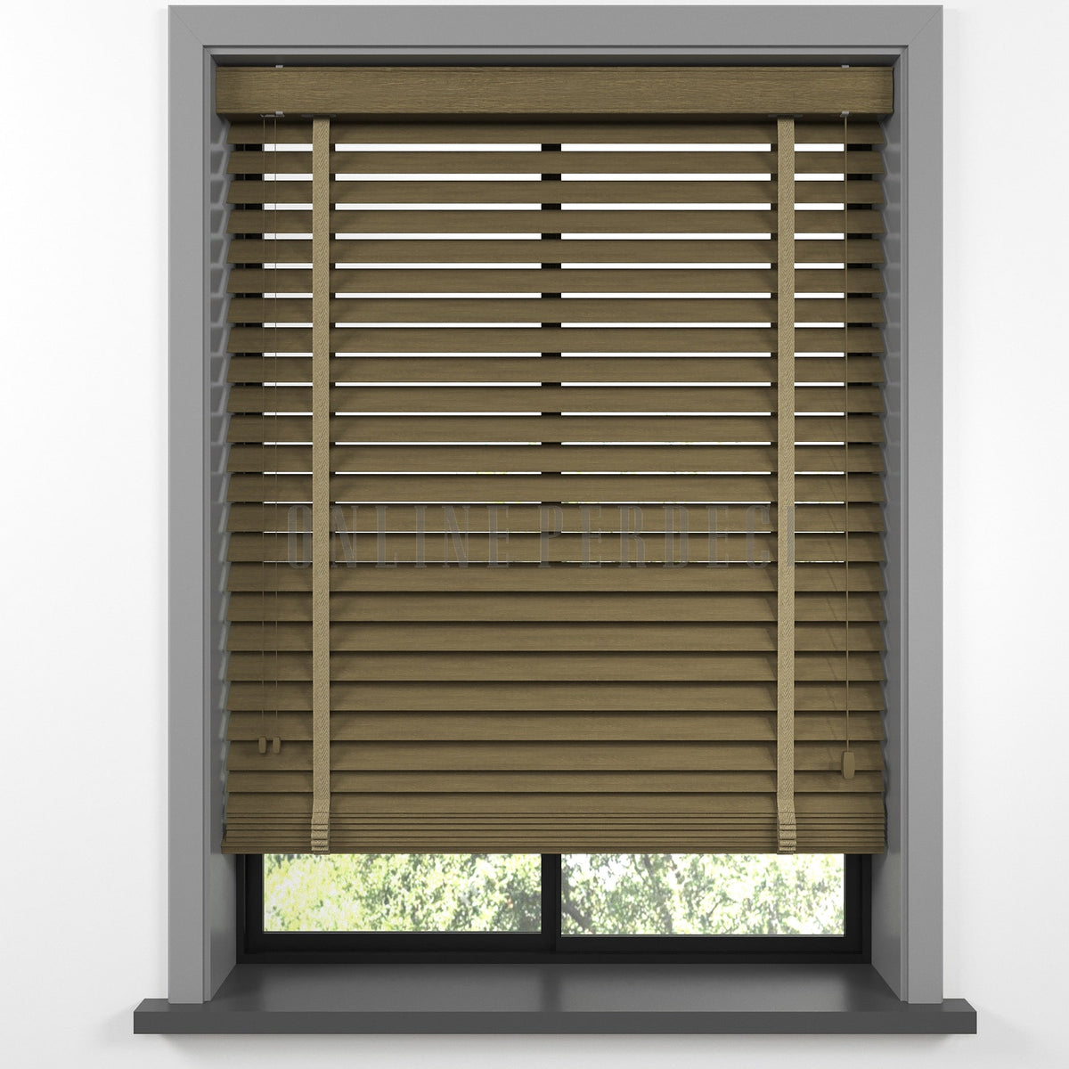 50 MM Ormanis Oakwood Ahşap Jaluzi